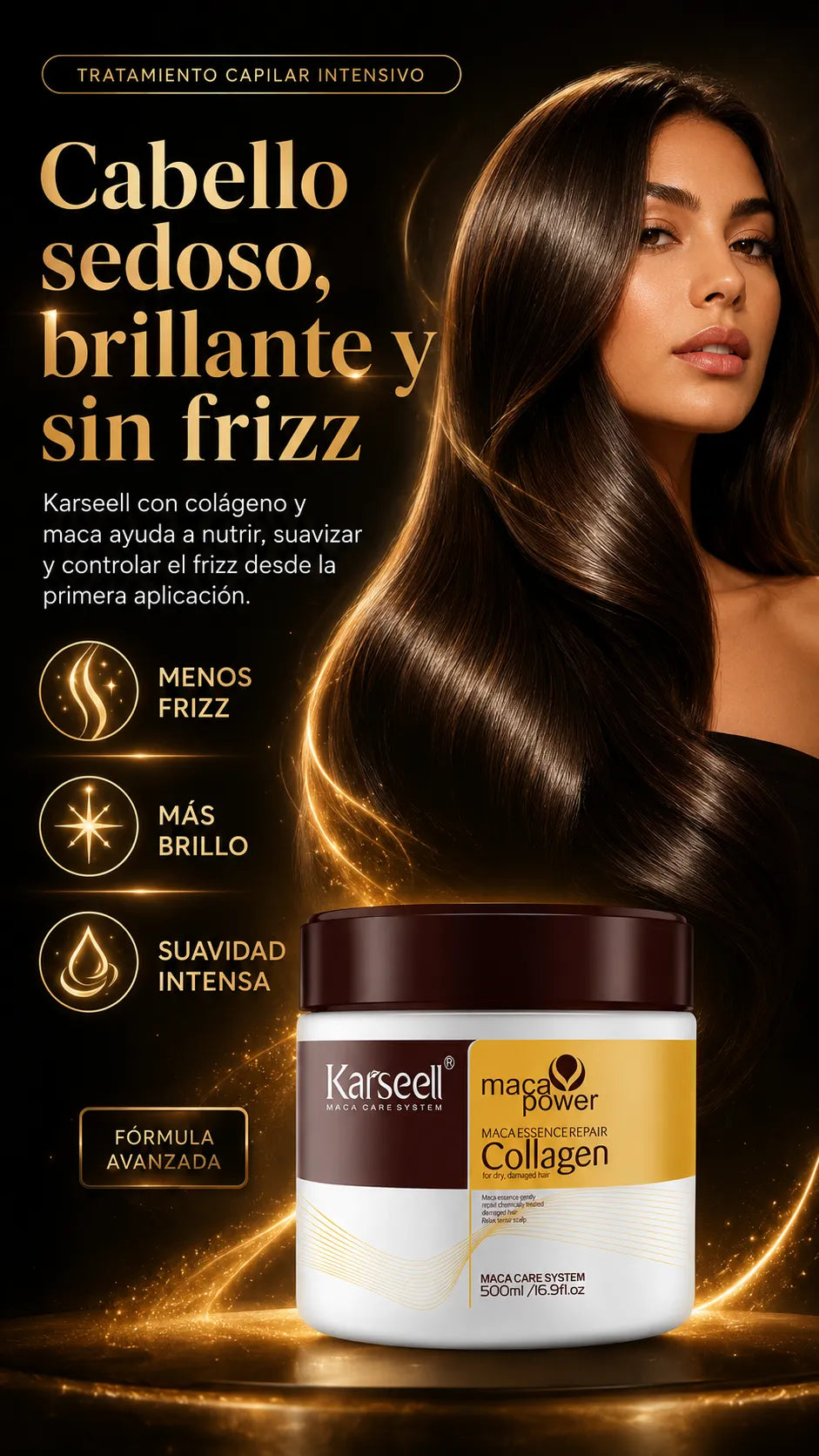 Karseell Maca Power Collagen – Mascarilla Reparadora Antifrizz